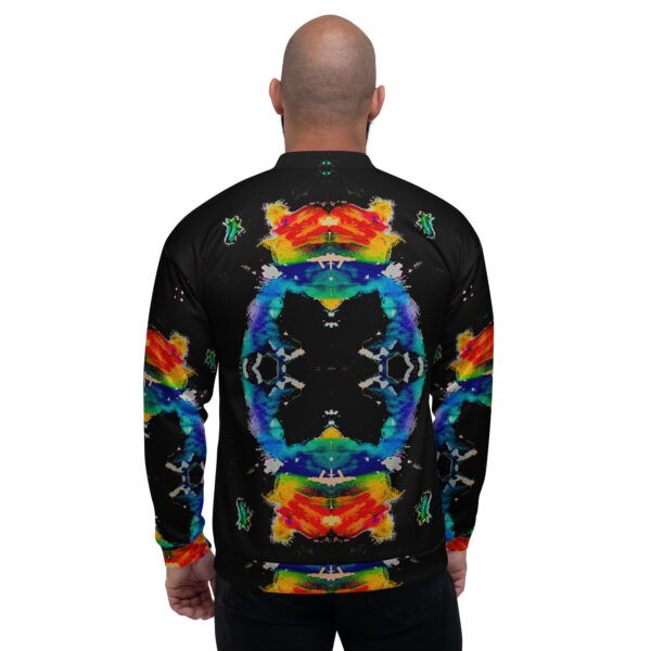 Rainbow Angel Unisex Bomber Jacket - Image 3