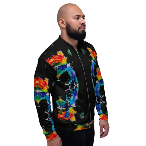 Rainbow Angel Unisex Bomber Jacket - Image 4